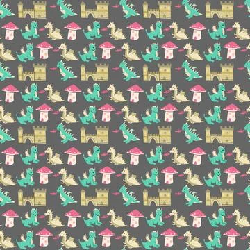 Cute unicorn seamless pattern for textile. Childish magic background. Illustrazione stock