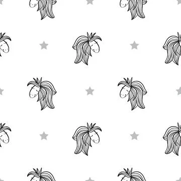Cute unicorns seamless pattern repeating texture background design for fashion 스톡 일러스트