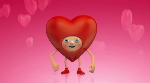 Cute Valentine heart Stock Footage 53068630