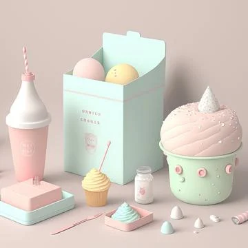Cute Valentine's or wedding background. Valentine's Day concept in pastel color. Stock Illustration