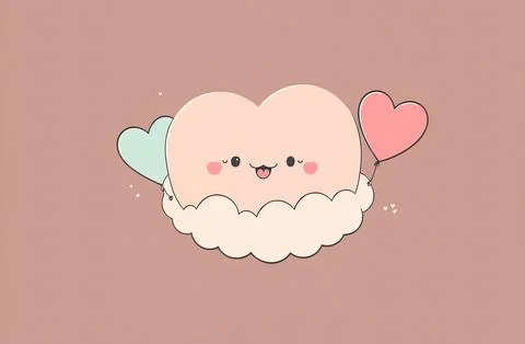 Cute Valentine's or wedding background. Valentine's Day concept in pastel color. Stock Illustration