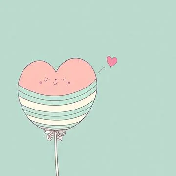 Cute Valentine's or wedding background. Valentine's Day concept in pastel color. Stock Illustration