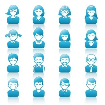 Cute Vector Avatars Stock Illustration