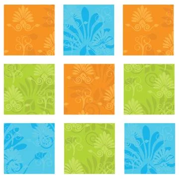 Cute vector background with decorative elements Stock Illustration