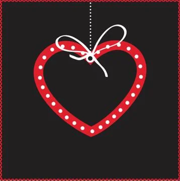 Cute vector background with heart Stock Illustration