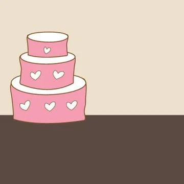 Cute vector background with small cupcake Stock Illustration