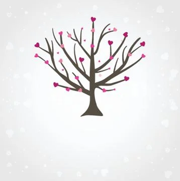 Cute vector background with vintage hearts Illustrazione stock