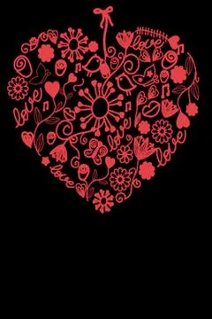 Cute vector background with vintage hearts Illustrazione stock