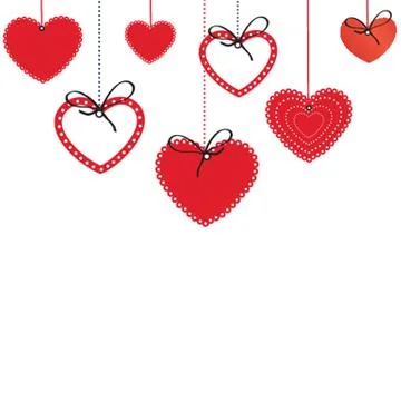 Cute vector background with vintage hearts Stock Illustration