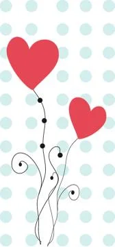 Cute vector background with vintage hearts Stock-Illustration