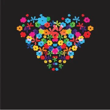 Cute vector background with vintage hearts Illustrazione stock