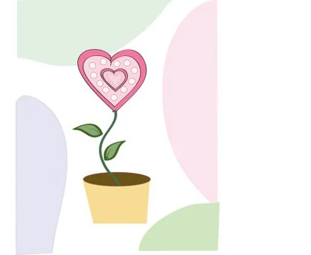 Cute vector background with vintage hearts Stock Illustration