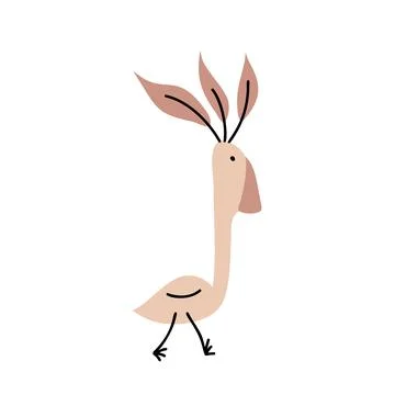 Cute vector bird. illustration isolated on a white background. Hand drawn 스톡 일러스트