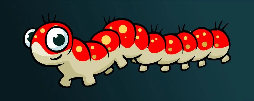 Cute vector bugs and insects cartoon characters Stock Illustration