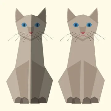 Cute vector cats Stock Illustration