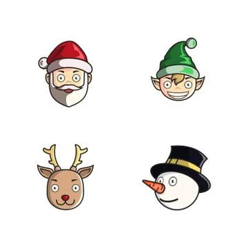 Cute vector chrismas character Stock Illustration