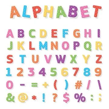Cute vector colored alphabet Stock Illustration