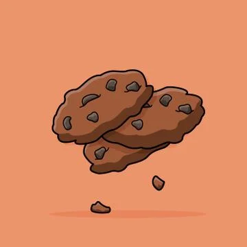 Cute vector cookies in flat style cartoon Stock Illustration