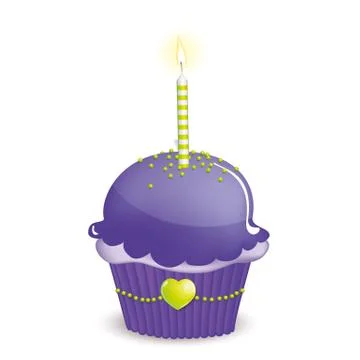 Cute vector cupcake Stock Illustration