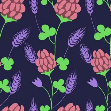 Cute vector floral seamless pattern イラスト素材