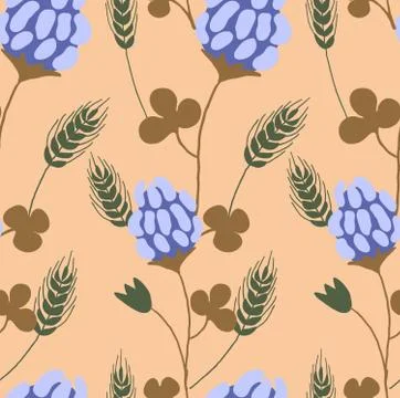 Cute vector floral seamless pattern イラスト素材