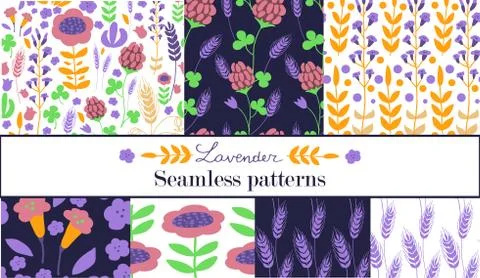 Cute vector floral seamless pattern 스톡 일러스트