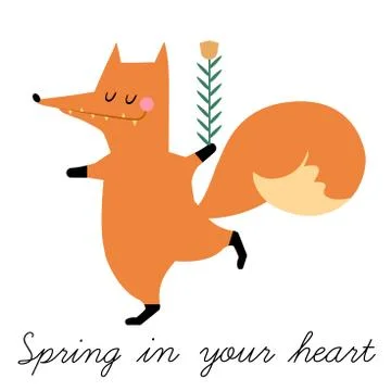 Cute vector fox Stock Illustration
