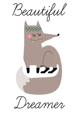 Cute vector fox Stock Illustration