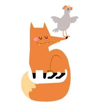 Cute vector fox Stock Illustration