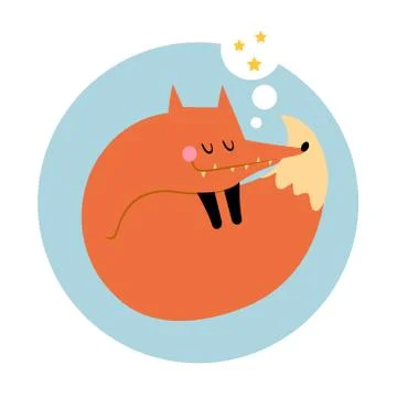Cute vector fox Stock Illustration