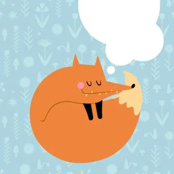 Cute vector fox Stock Illustration
