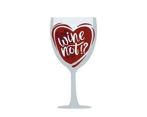 Cute vector with a glass of wine 库存插图