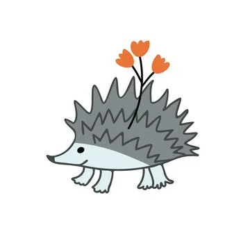 Cute vector hedgehog Illustrazione stock
