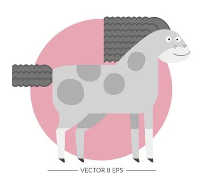 Cute vector horse Stock Illustration