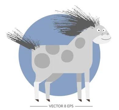 Cute vector horse Stock Illustration