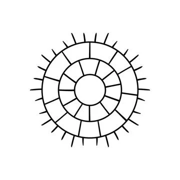 Cute vector icon in outline style Stock Illustration