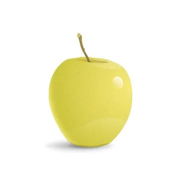 Cute vector illustration of an apple on a white background. Stock Illustration