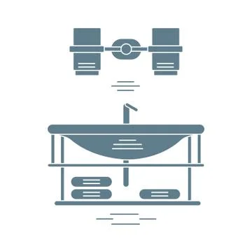 Cute vector illustration with bathroom elements. Bathroom interior design. 스톡 일러스트