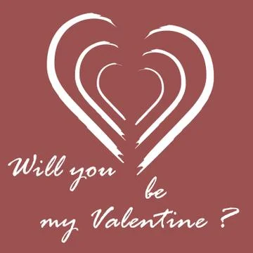 Cute vector illustration with heart and inscription. Stock Illustration