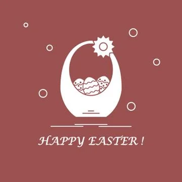 Cute vector illustration with symbols for Easter. Illustrazione stock