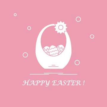 Cute vector illustration with symbols for Easter. 스톡 일러스트