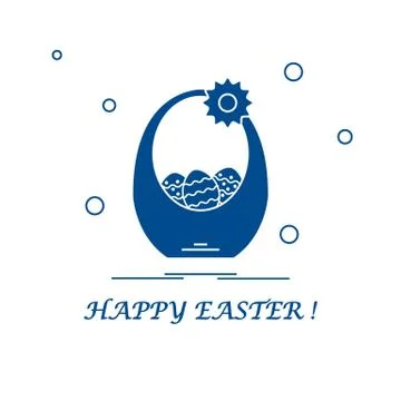 Cute vector illustration with symbols for Easter. Stock Illustration