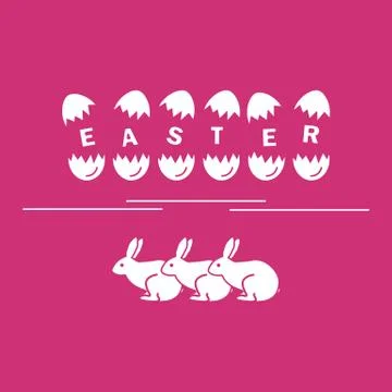 Cute vector illustration with symbols for Easter. Illustrazione stock