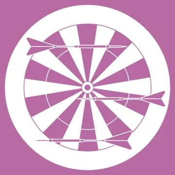Cute vector illustration of target and arrows for the darts. Sports theme. Stock Illustration