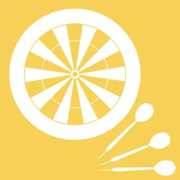 Cute vector illustration of target and arrows for the darts. Sports theme. Stock Illustration