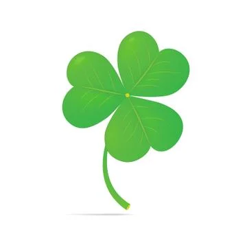 Cute Vector illustration of trefoil on white. Stock Illustration