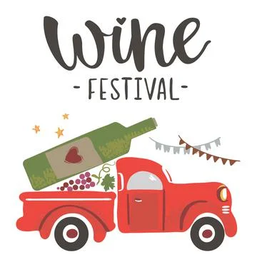 Cute vector illustration of a wine bottle 库存插图