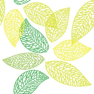 Cute vector leaf seamless pattern. Abstract print with leaves. Elegant beauti Stock Illustration