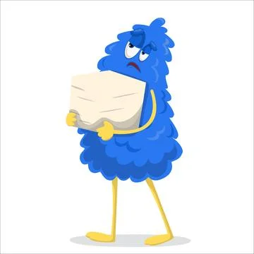 A cute vector monster, tired, goes to work. Monster, vector, work, burnout,.. Stockillustratie