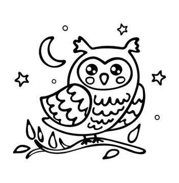 Cute vector owl Stock-Illustration